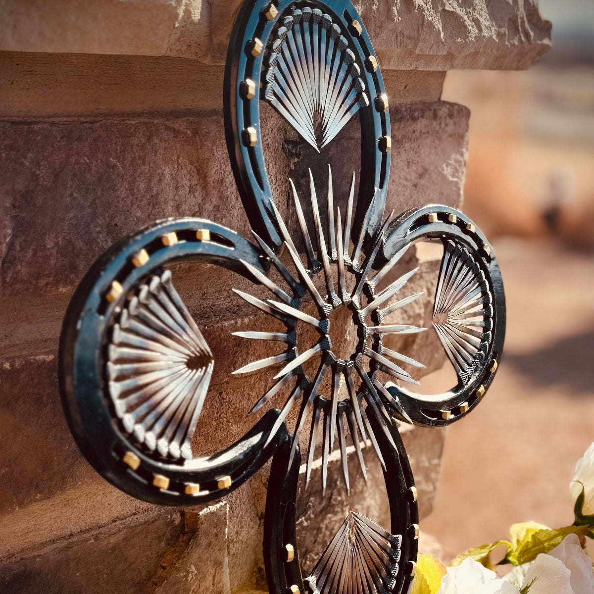 Hand Crafted Horseshoe Cross