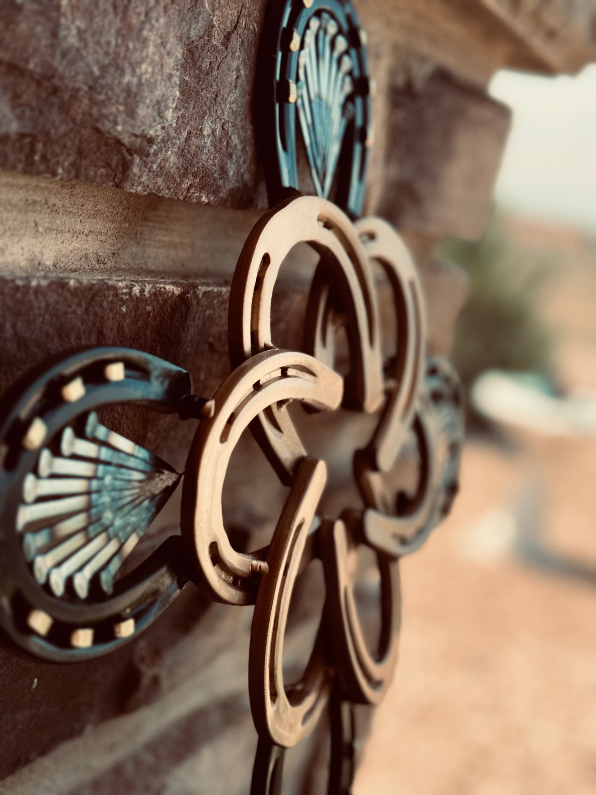 Hand Crafted Horseshoe Cross