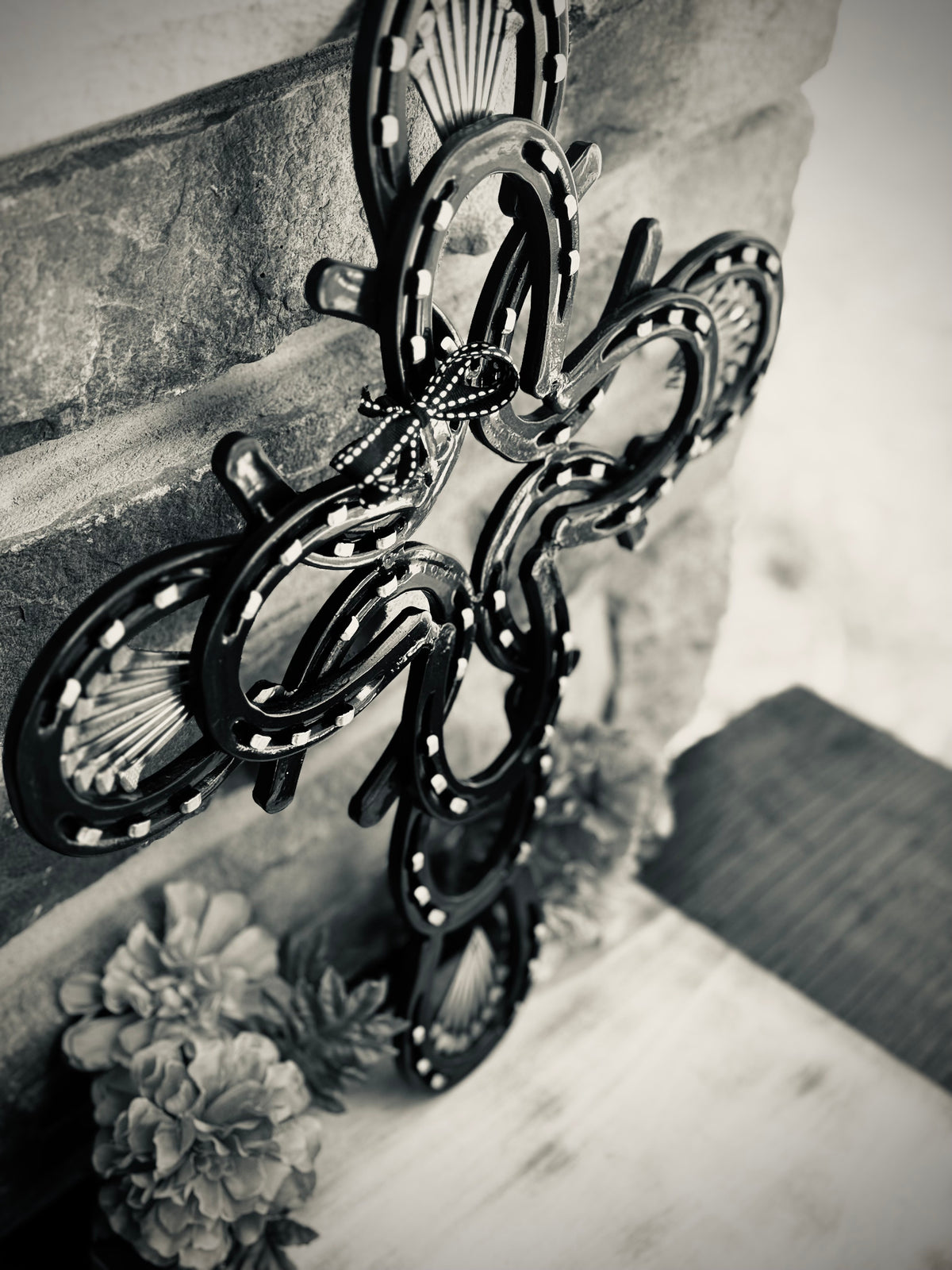 Hand Made Horseshoe Cross
