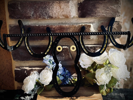 Horseshoe Moose Towel Holder