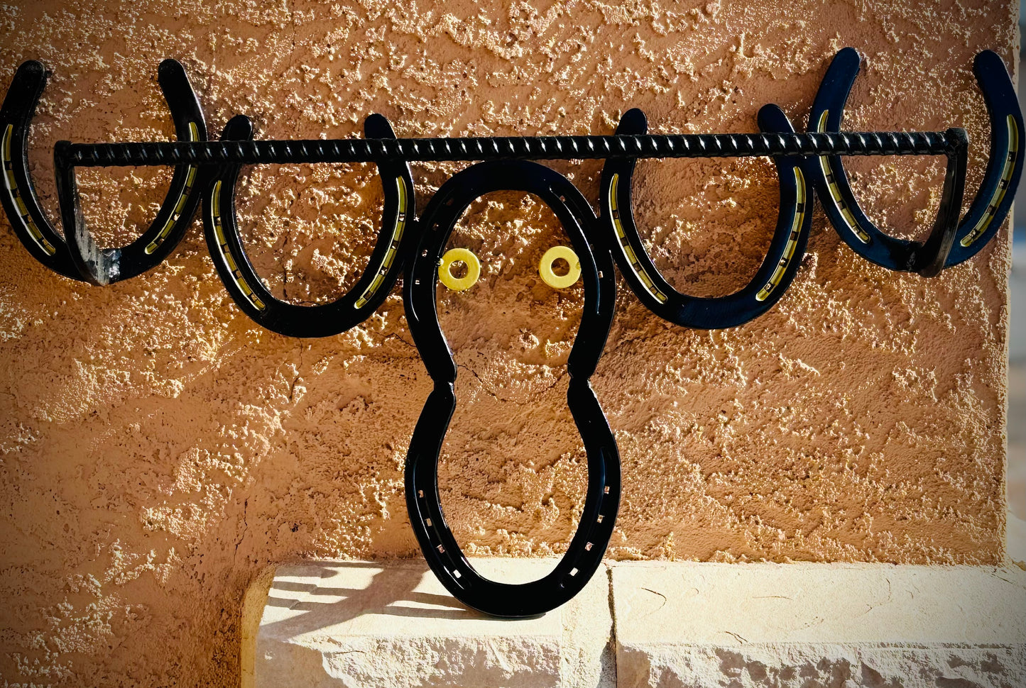 Horseshoe Moose Towel Holder