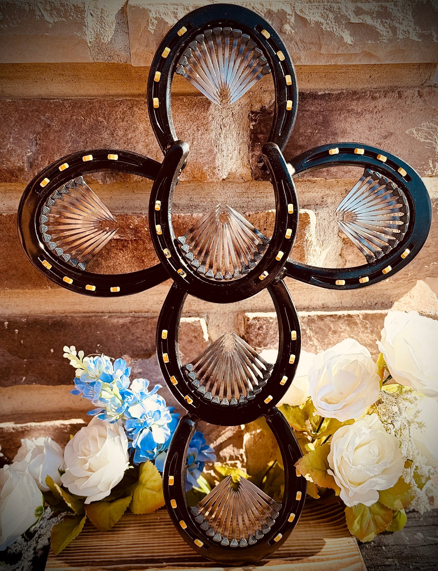 Hand Crafted Horseshoe Cross