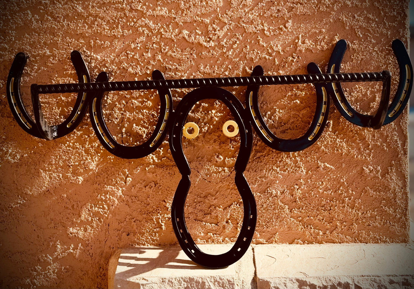 Horseshoe Moose Towel Holder