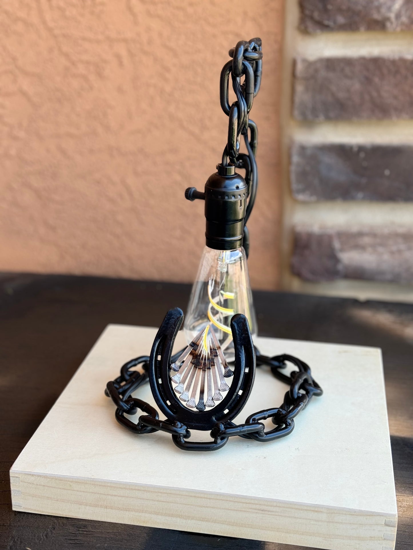 Multicolored Horseshoe Lamp