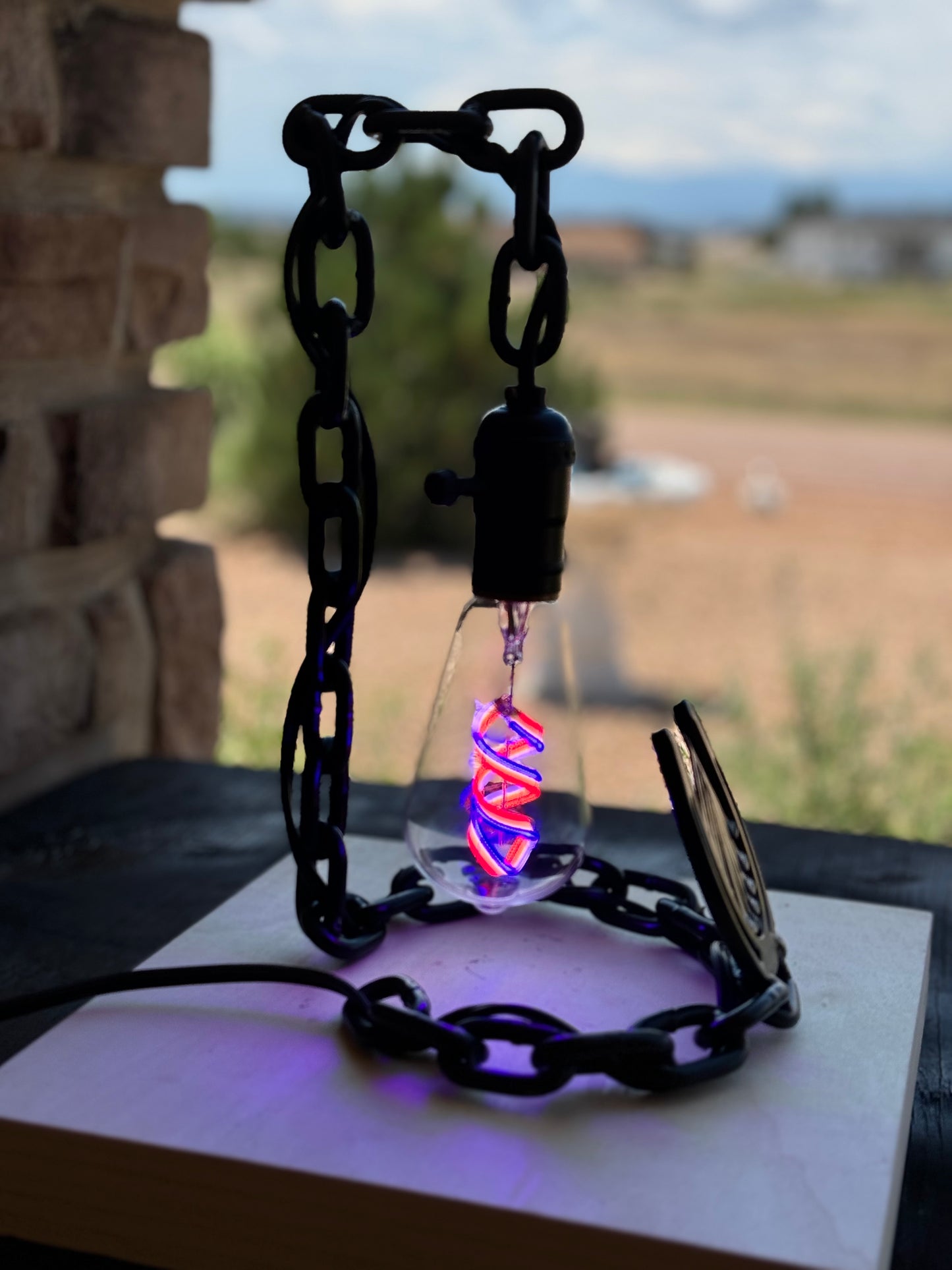 Multicolored Horseshoe Lamp