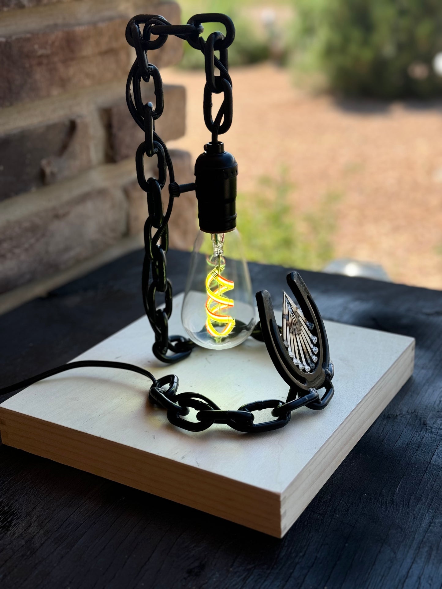 Multicolored Horseshoe Lamp