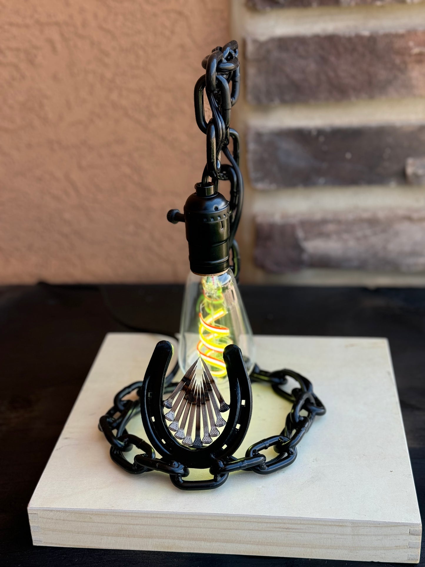 Multicolored Horseshoe Lamp