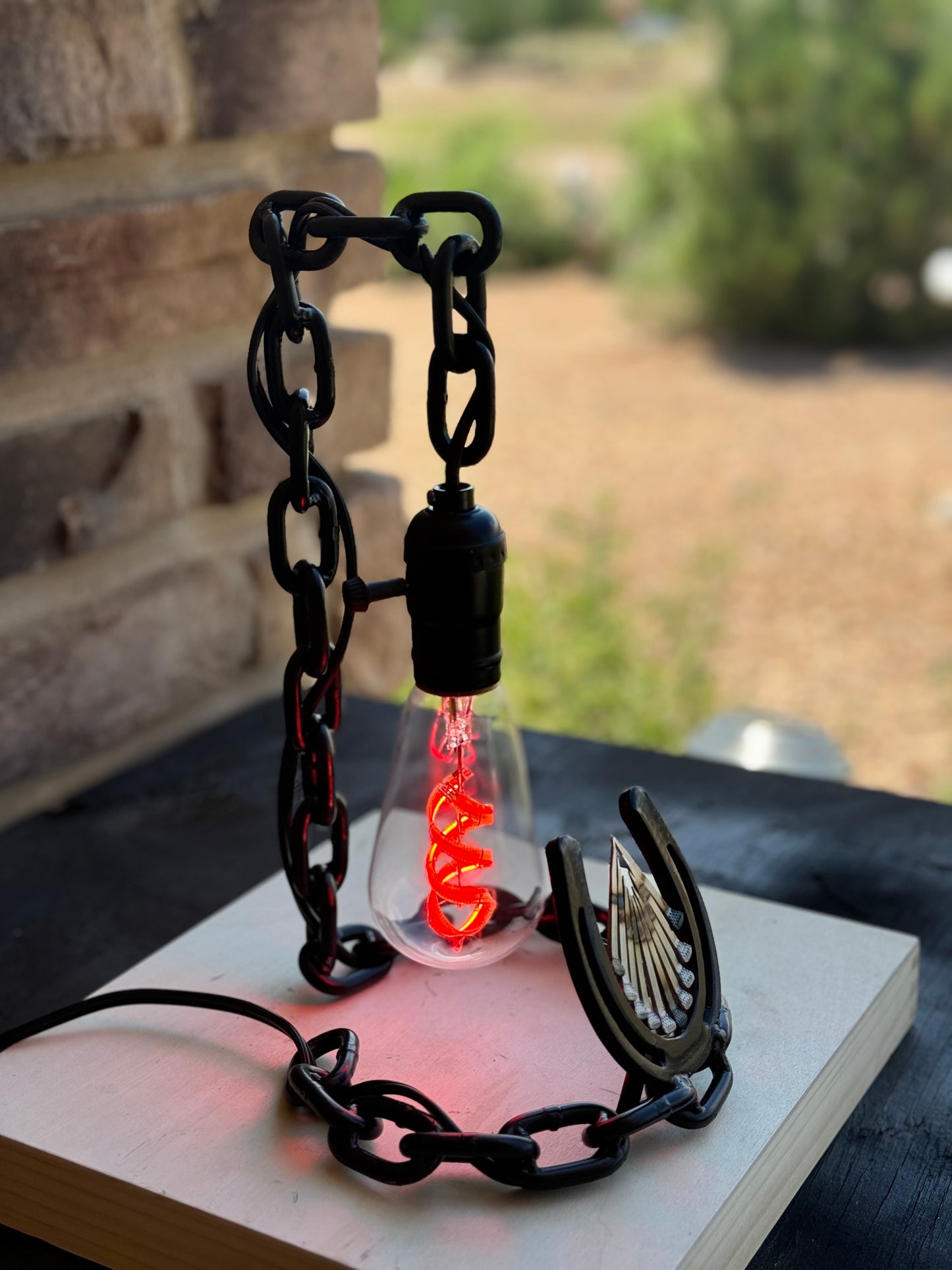 Multicolored Horseshoe Lamp