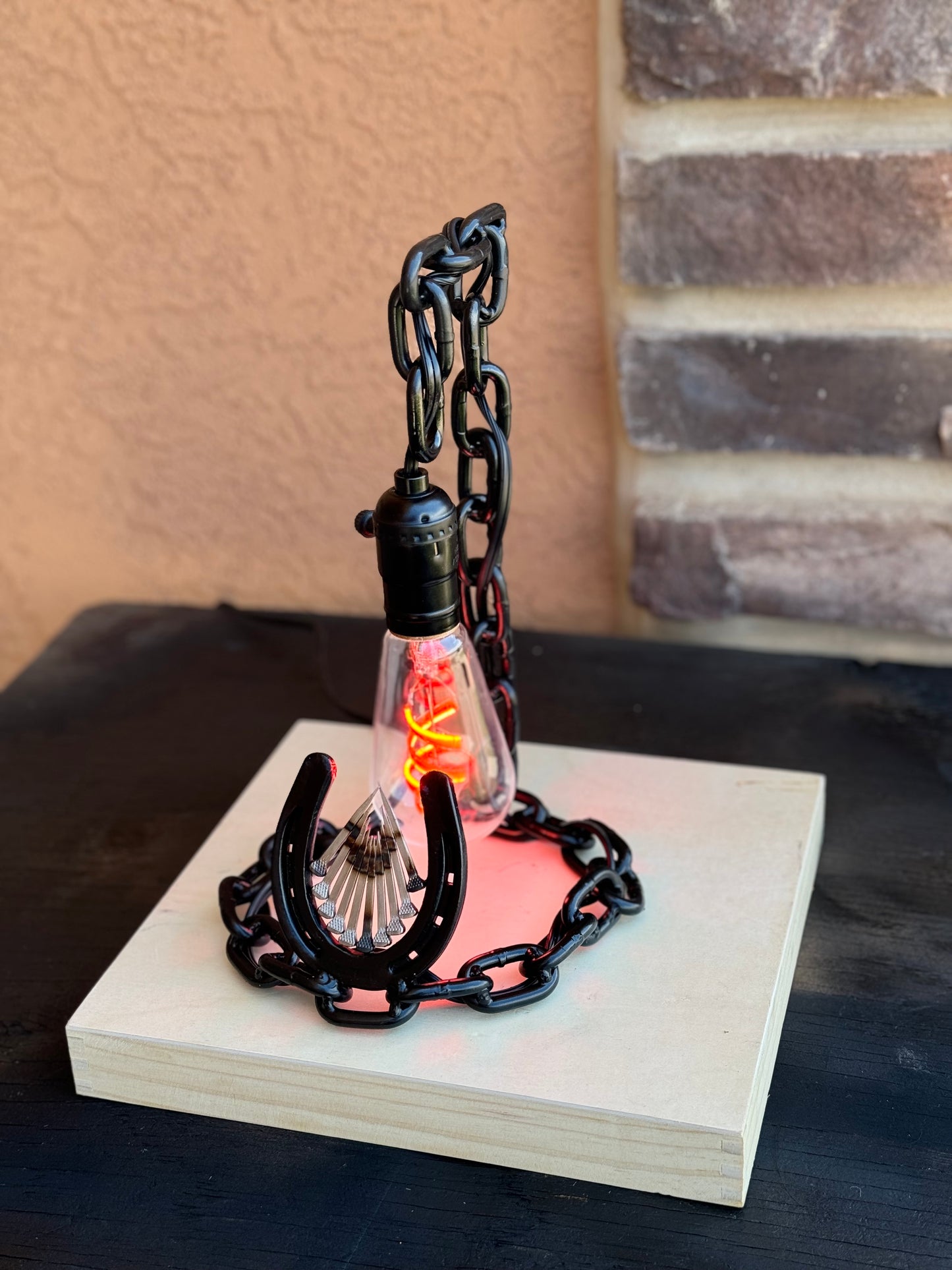 Multicolored Horseshoe Lamp