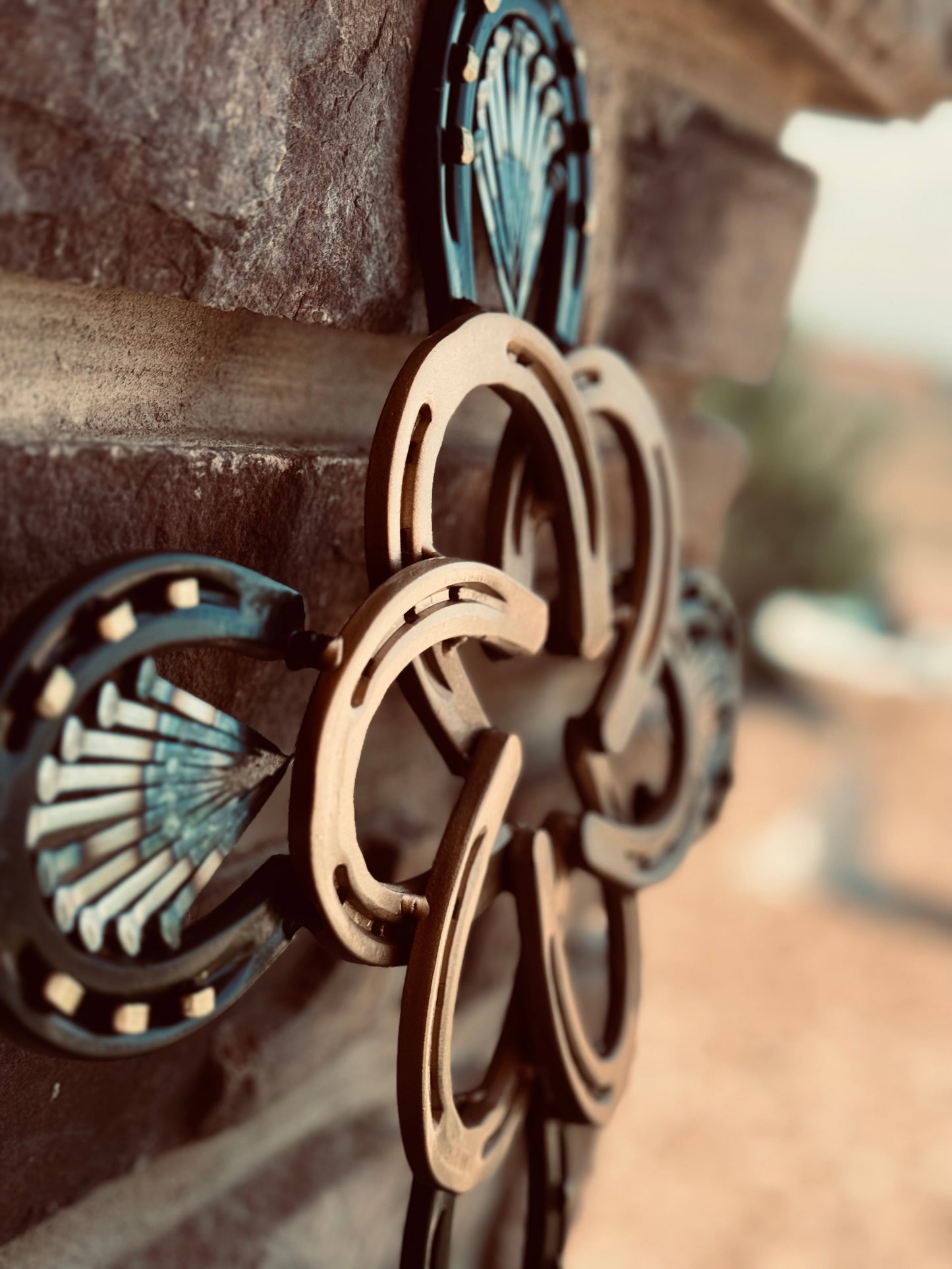 Hand Crafted Horseshoe Cross