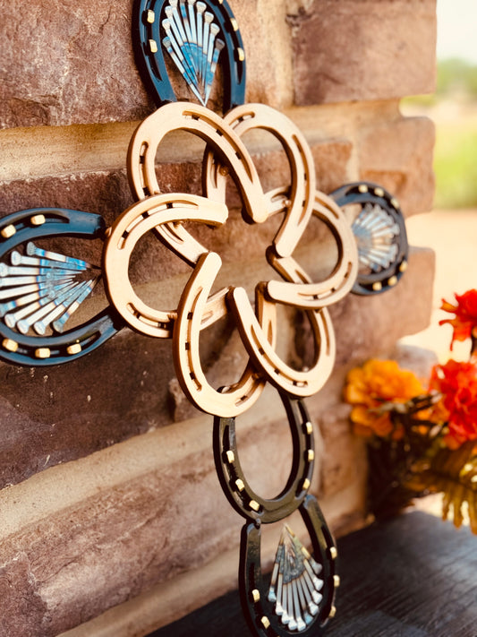 Hand Crafted Horseshoe Cross
