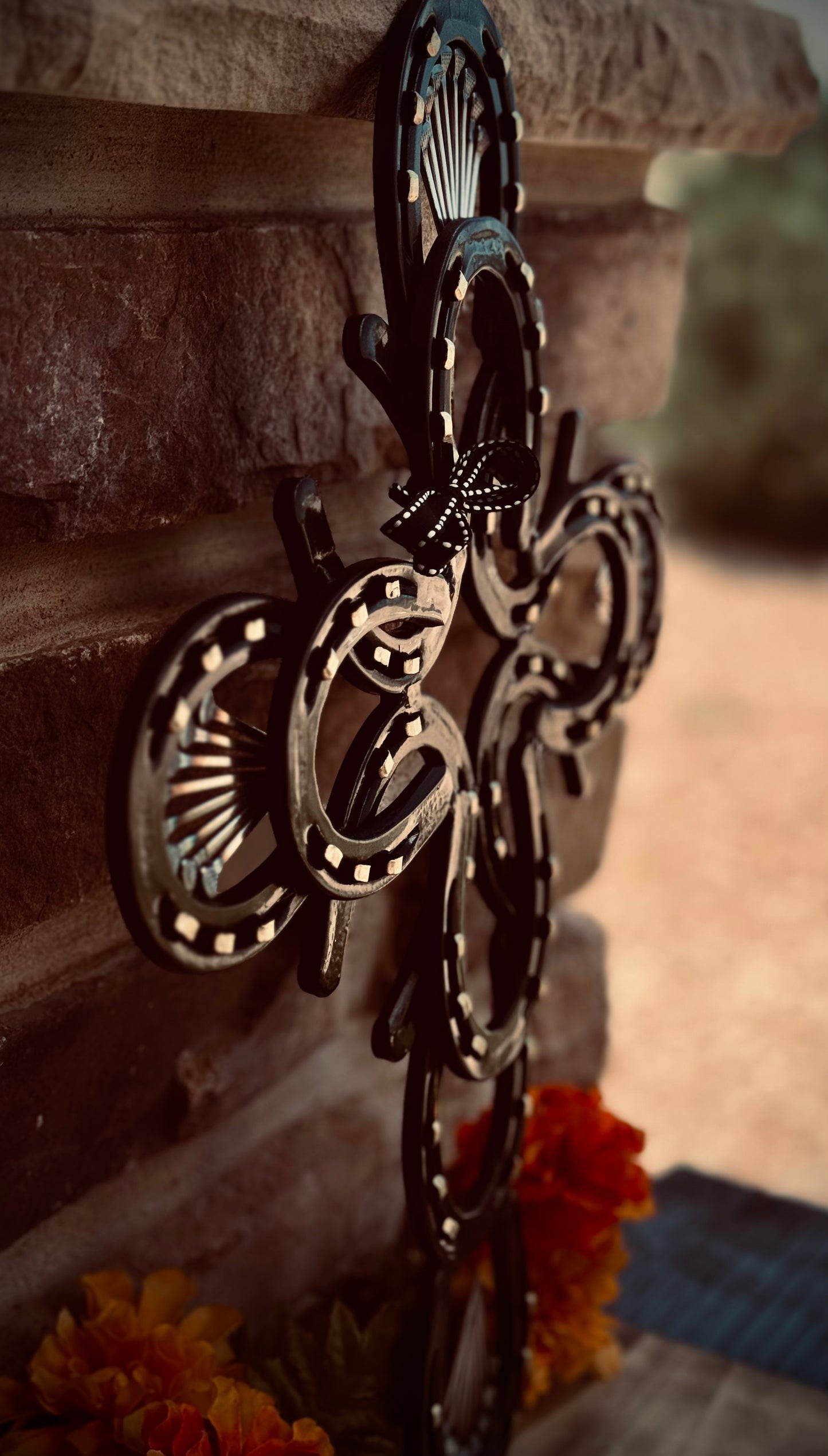 Hand Made Horseshoe Cross