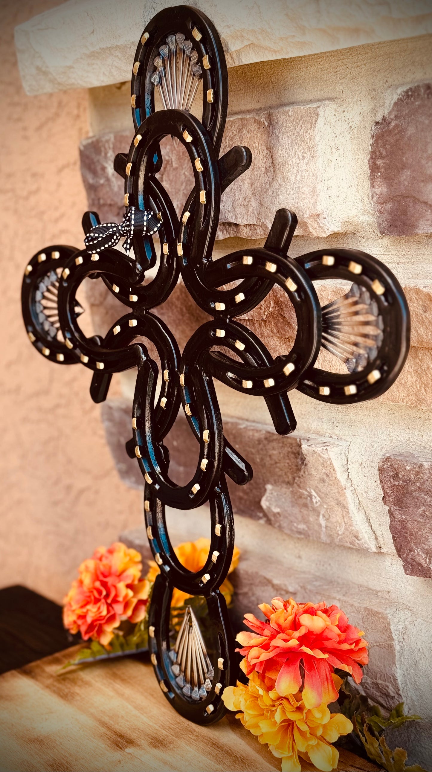 Hand Made Horseshoe Cross