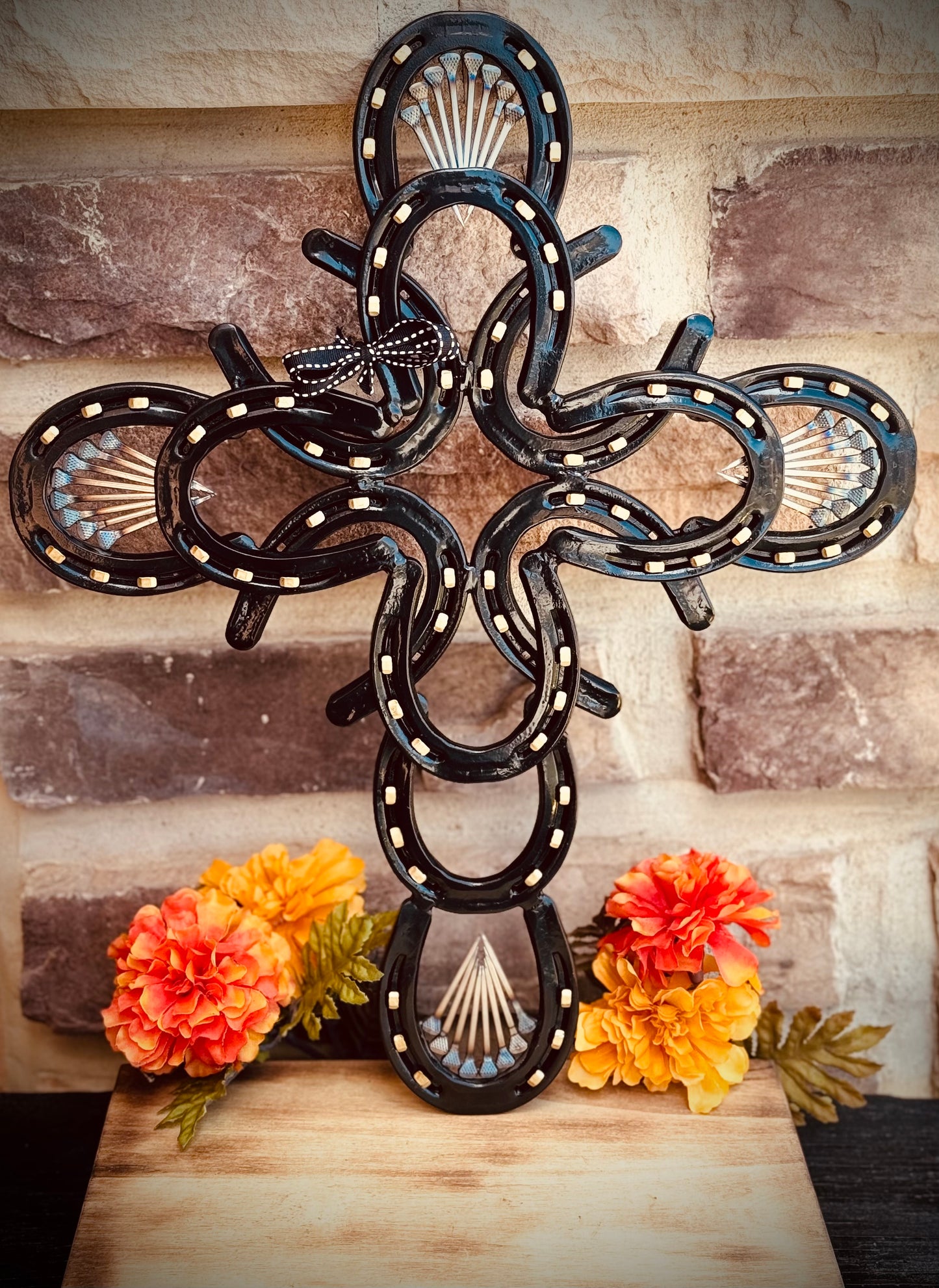 Hand Made Horseshoe Cross