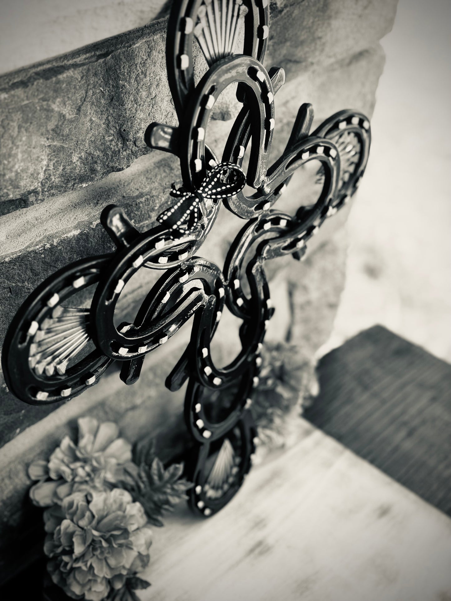 Hand Made Horseshoe Cross