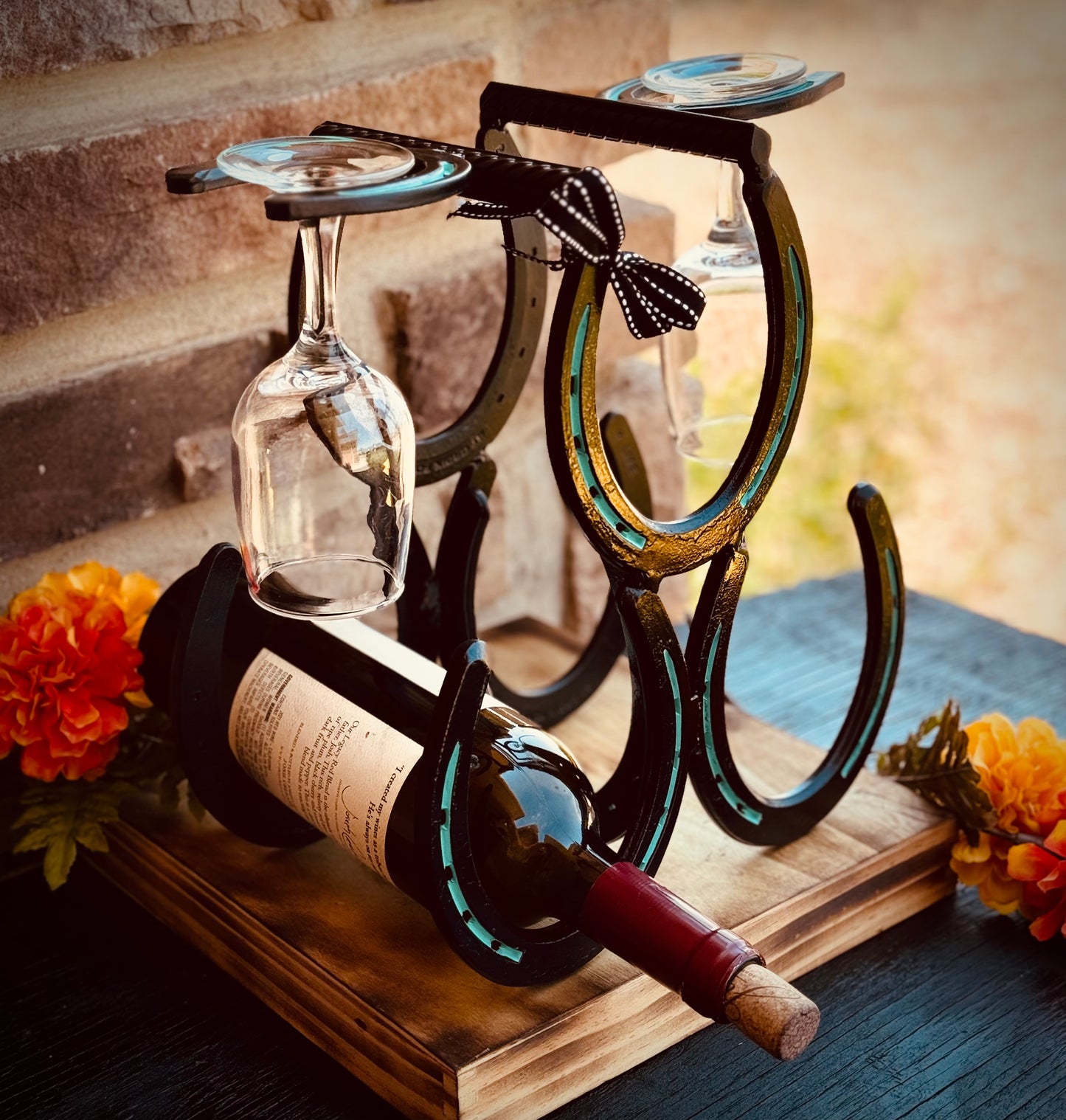 Wine Bottle & Glass Holder
