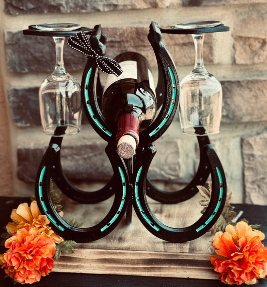 Wine Bottle & Glass Holder