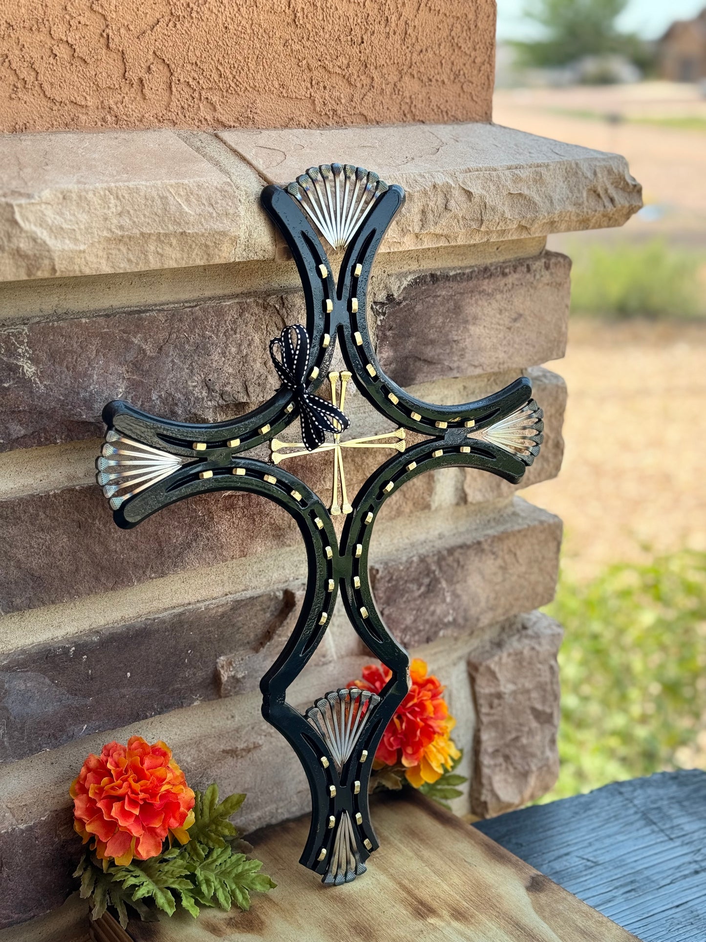 Hand made Horseshoe Cross
