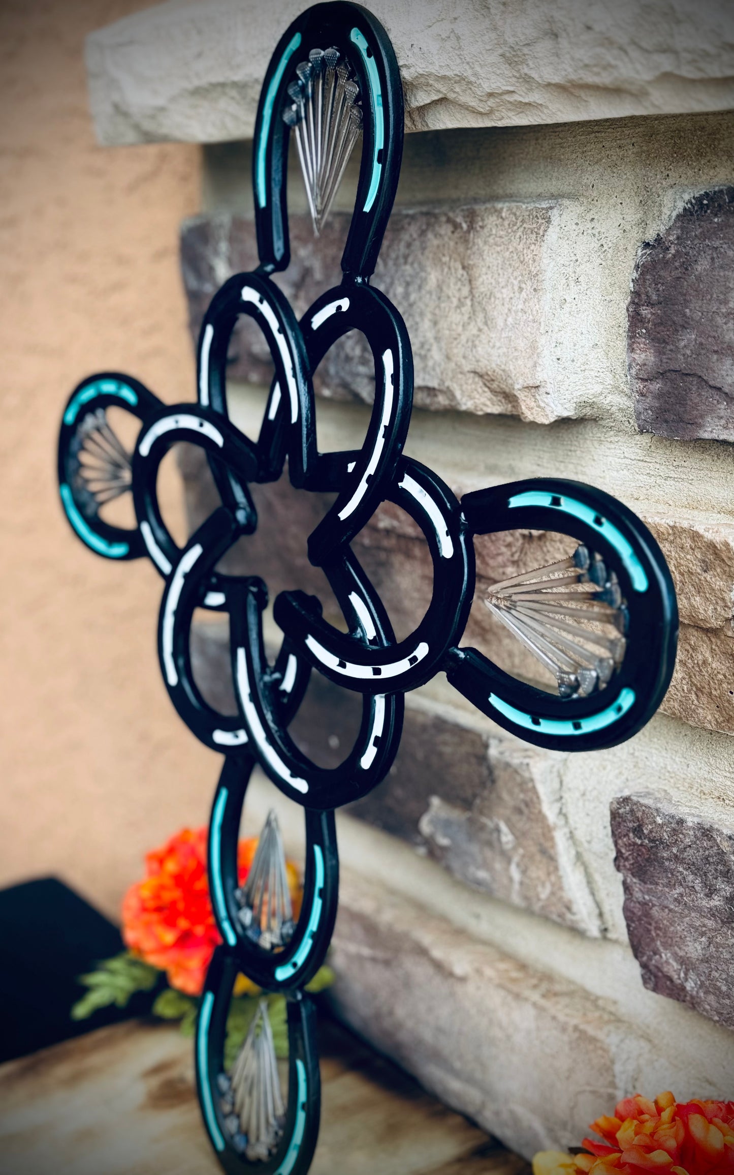 Hand Made Horseshoe Cross